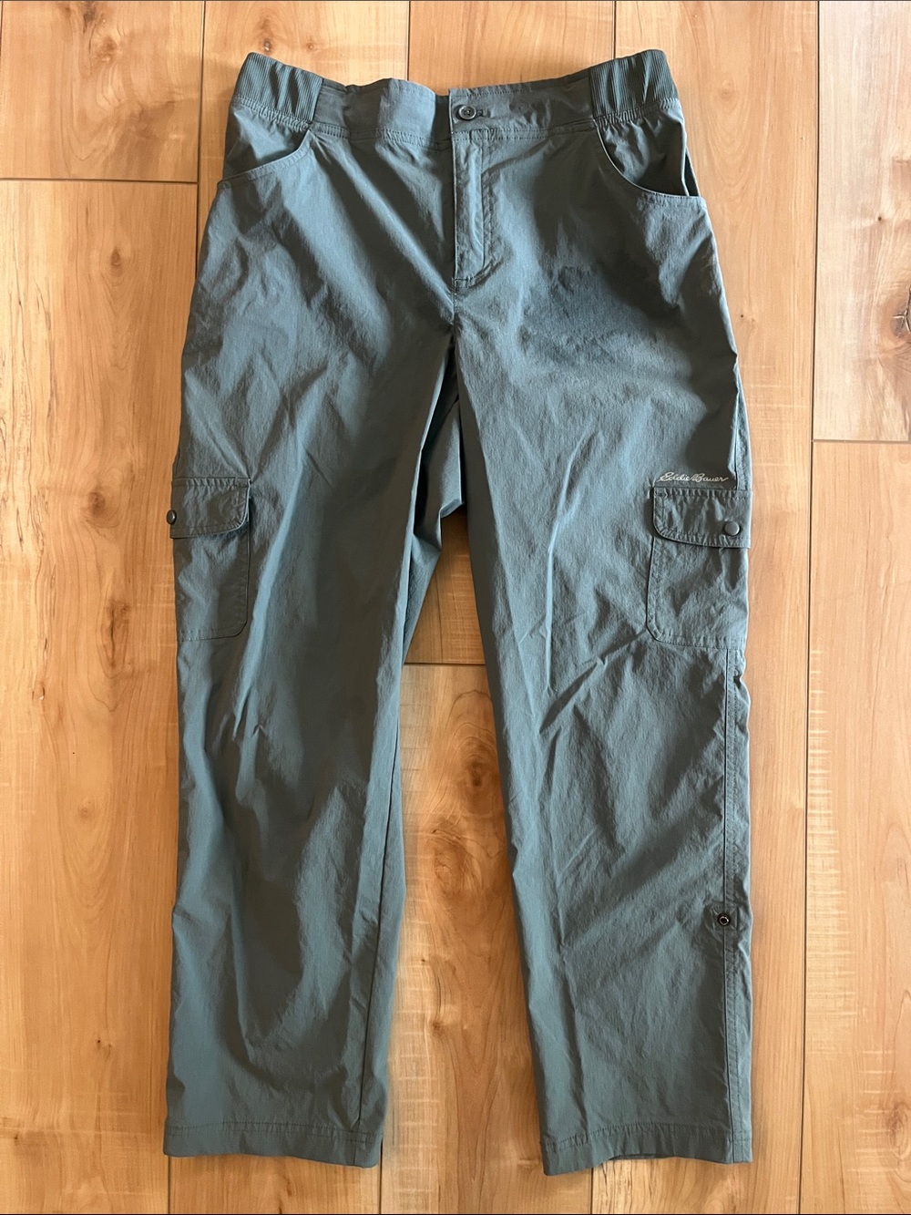 Eddie Bauer Women’s Ankle Hiking Pants in Olive Gray